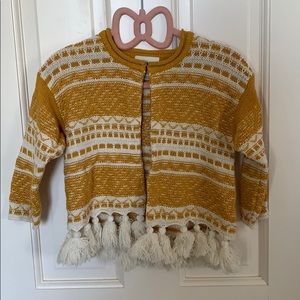 Sweater Shaw with tassels at bottom